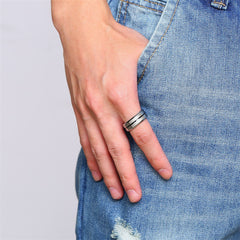 PIOWNN® Wolframkarbid-Herrenring – 8mm