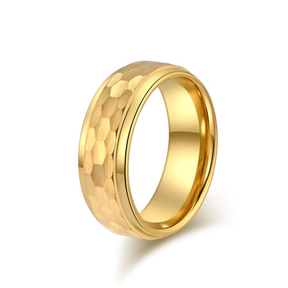 Hammerstruktur Wolframcarbid-Ring – Kratzfest