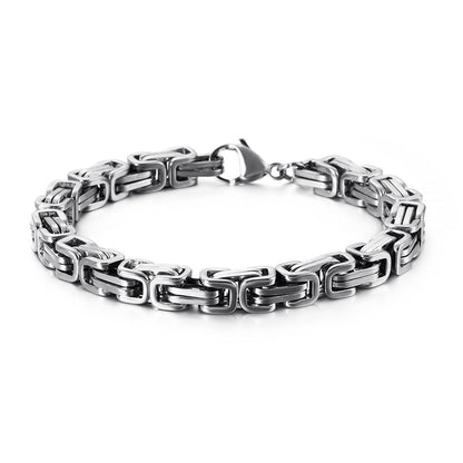 Titan-Optik Bügelkette Armband für Damen & Herren – Mehrere Größen