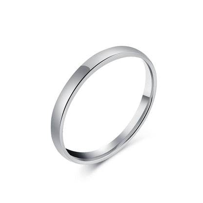 Simple titanium steel ring - High-quality shiny in black &amp; steel colors - 18K gold plating - Unisex design - Fine jewelry for women &amp; men