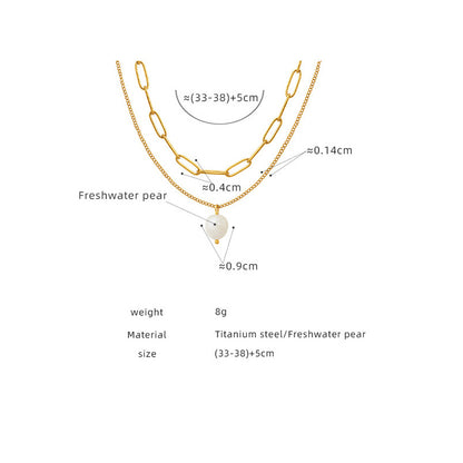 Minimalist pearl necklace with cultured pearl pendant – layered &amp; elegant
