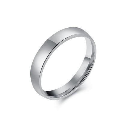Simple titanium steel ring - High-quality shiny in black &amp; steel colors - 18K gold plating - Unisex design - Fine jewelry for women &amp; men