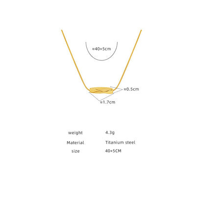 Minimalist twist necklace – 18K gold-plated stainless steel or silver stainless steel look