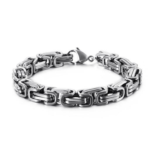 Titan-Optik Bügelkette Armband für Damen & Herren – Mehrere Größen