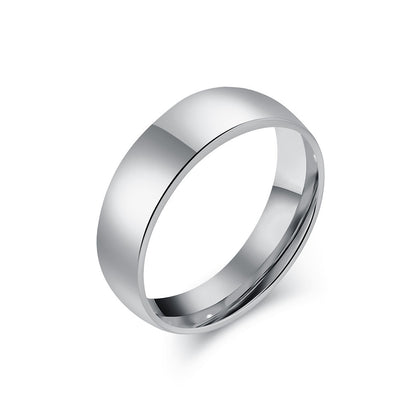 Simple titanium steel ring - High-quality shiny in black &amp; steel colors - 18K gold plating - Unisex design - Fine jewelry for women &amp; men