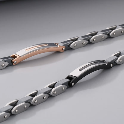 Stainless steel couple bracelets - Modern chain bracelet made of titanium steel for him &amp; her