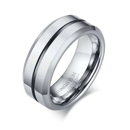 PIOWNN® Wolframkarbid-Herrenring – 8mm