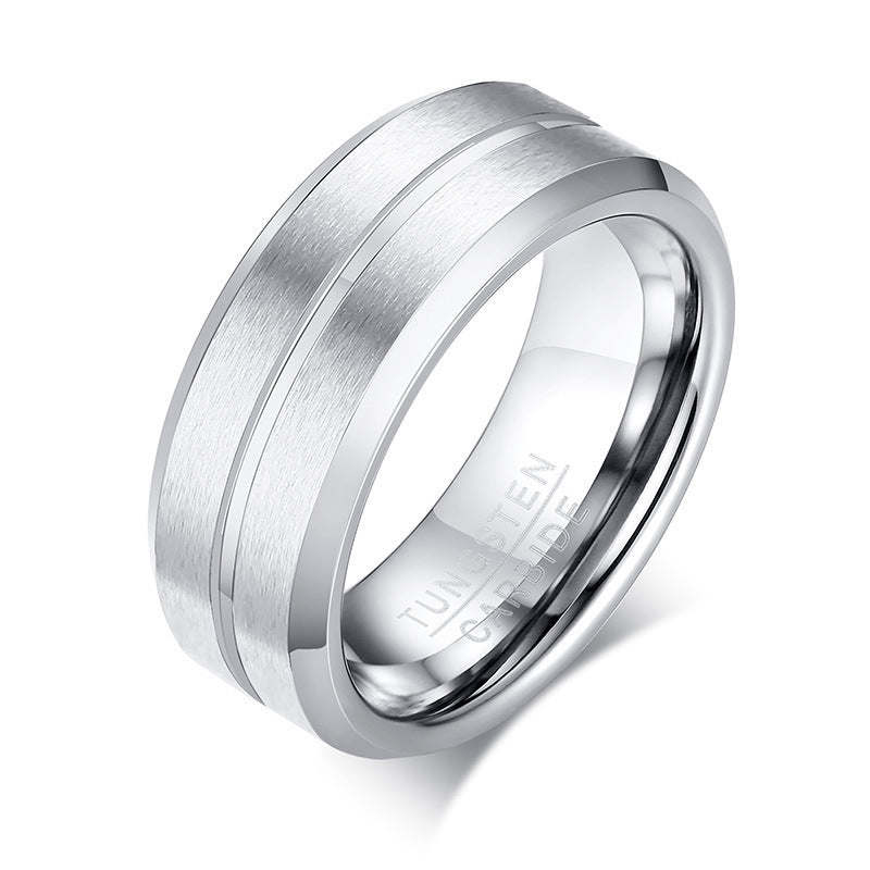 PIOWNN® Wolframkarbid-Herrenring – 8mm