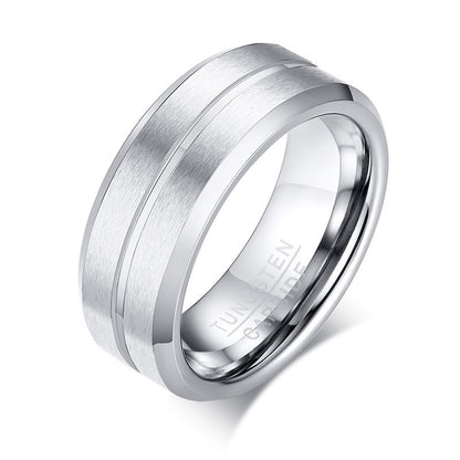 PIOWNN® Wolframkarbid-Herrenring – 8mm