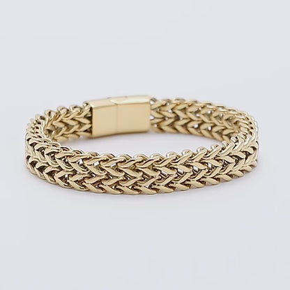 Titanium braided bracelet - two-row - simple men's jewelry