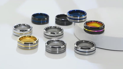 PIOWNN® Wolframkarbid-Herrenring – 8mm